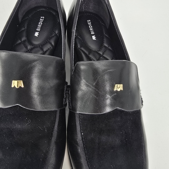 Birdies Women black Loafer starling 20 flats slip on suede leather size 8 - Picture 11 of 11